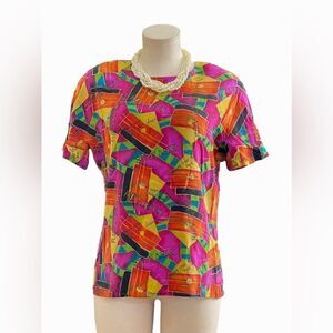 Chic Vintage French Silk Blouse